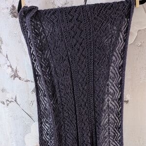 Chic Dark Purple Knit Scarf